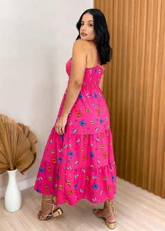 Vestido Midi Alcinha Borboleta Pink - loja online