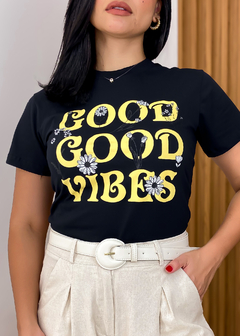 Blusa T-Shirt Feminina Algodão Good Preta