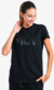 REMERA MUJER M-C ALGODON BASIC LETTER II NEGRO (A09828)