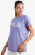 REMERA MUJER M-C ALGODON BASIC LETTER II LILA - CRUDO (A09813)