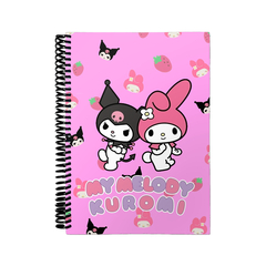 Cuaderno Libreta Anotador A5 - Kuromi & Melody CUA108