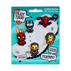 5 PINES PARA CROCS DECORACION - MARVEL