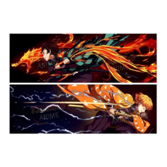 STICKER 3D TANJIRO ZENITSU FUEGO - DEMON SLAYER STIC3D04