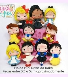 Molde silicone Mini divas da kaká Revendedor autorizado kaka artes - Atelier Adriartes