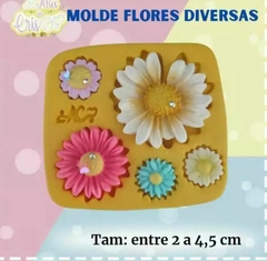 MOLDE FLORES DIVERSAS , Artes da Cris