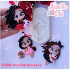 Molde Silicone Menina Travessa arte da cris revendedor autorizado