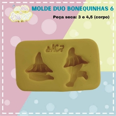 MOLDE Duo Bonequinhas 6 Arte da Cris - comprar online