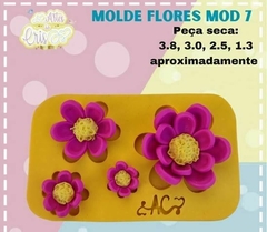 MOLDE FLORES MOD 7 Arte da Cris