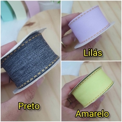 Mini laço amor jeans - Laços da doce Anne