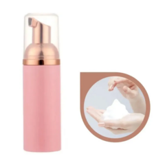 Frasco Pump Esfumador Limpeza de Cilios Rosa/Gold  50ml