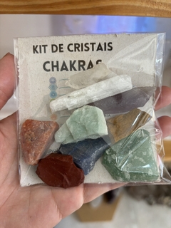 Kit de pedras 7 chakras bruto na internet