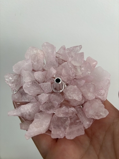 incensário quartzo rosa