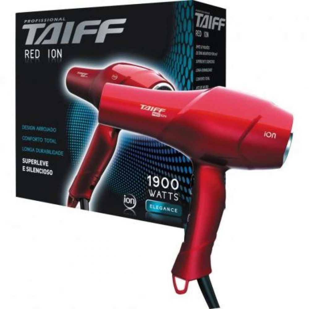 Secador de cabelo Taiff Elegance Tourmaline Íon preto 127V