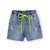 Shorts Jeans com Cordão Neon