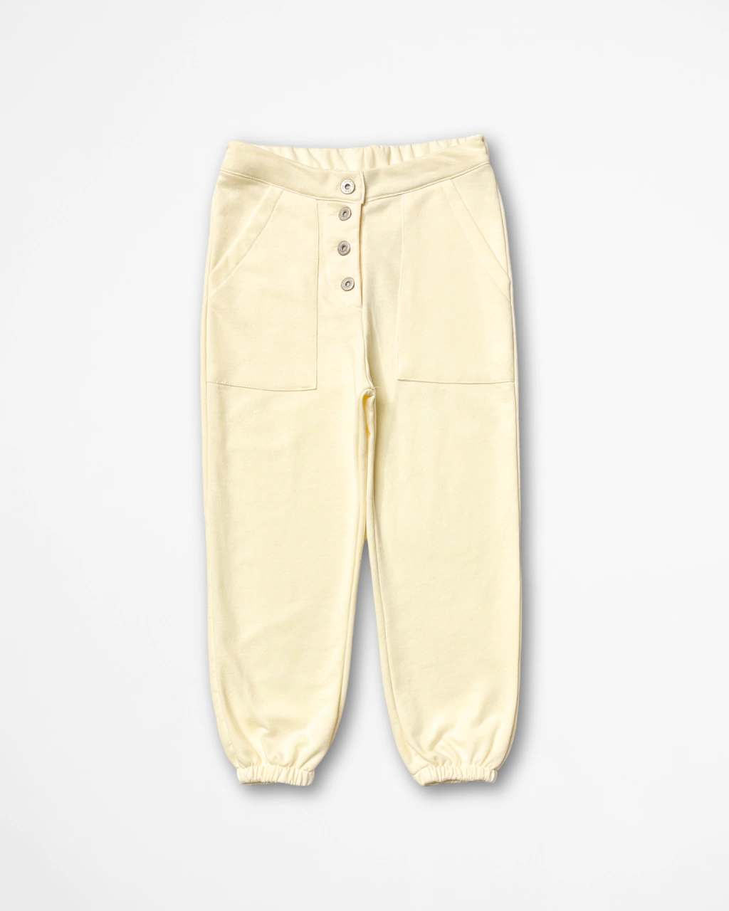 Calça Jogger de Moletom Amarelo Bebê