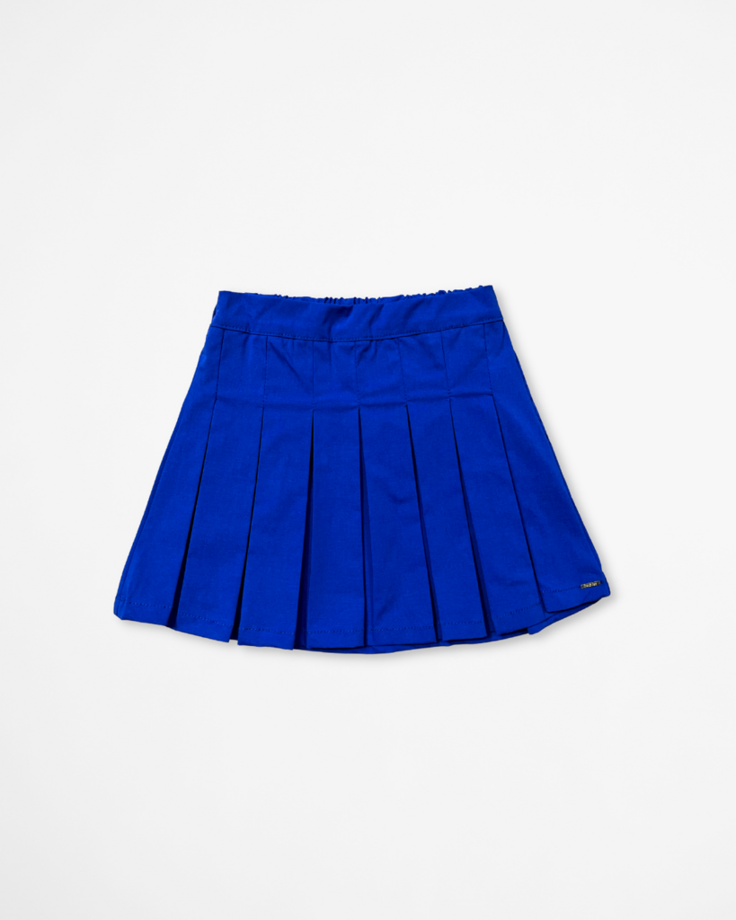 Saia de store prega azul