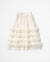 Saia de Tule com Fru-Frús Offwhite Nastia - comprar online