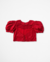 Blusa Vermelha Brilhante Gabriele na internet
