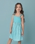 Vestido Infantil Azul Turquesa Deby