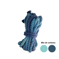 Pack de 4 cuerdas algodón azul tipo trenzado- Shibari - comprar en línea