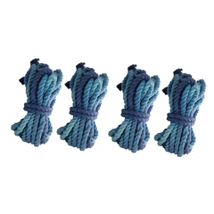 Pack de 4 cuerdas algodón azul tipo trenzado- Shibari en internet
