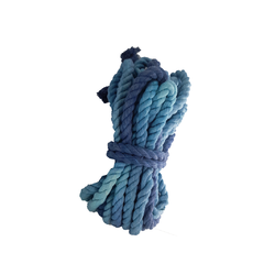 Pack de 4 cuerdas algodón azul tipo trenzado- Shibari
