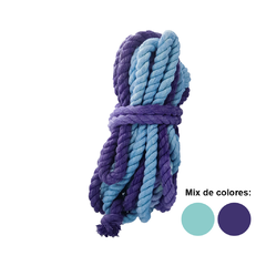 Pack de 4 cuerdas algodón azul/morado tipo trenzado- Shibari - comprar en línea