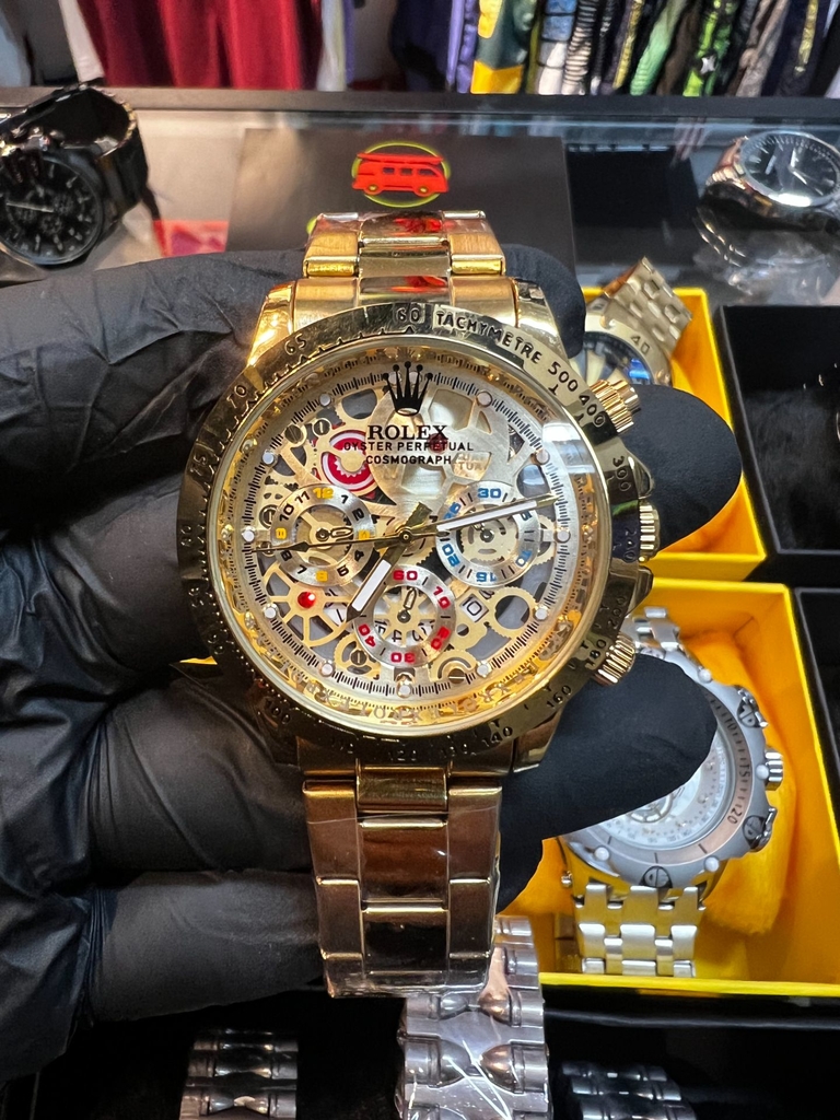 Relógio Rolex Cosmograph Daytona Ouro / Fundo Gold
