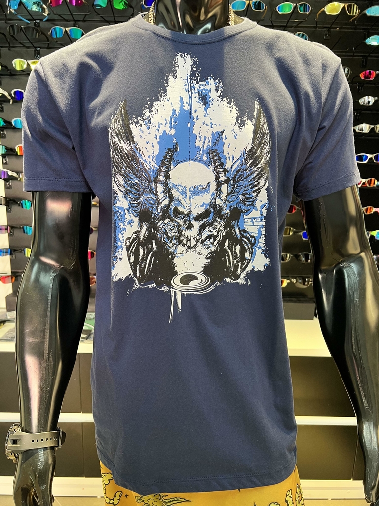 Camiseta Oakley Digi Skull Preta/Azul GG