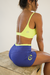Shorts Cross Azul e Amarelo Neon - comprar online