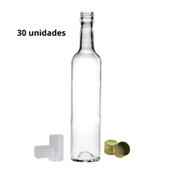 GARRAFA CACHAÇA 500 ML + TAMPA E LACRE - 30 UNIDADES