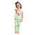 Pijama Kyly Verde Gatinha