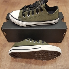 Tênis All Star Verde Musgo/Preto Cano Baixo