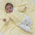 Saída De Maternidade Amarelo E Branco De Tricot e Malha Beth Baby