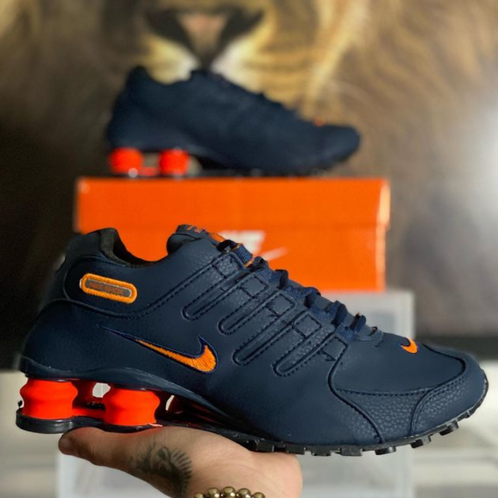 Nike 4 molas azul e laranja discount