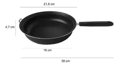 Sarten Doble Antiadherente Hudson 20 Cm Tortilla Aluminio Color Negro - AMODO ORDEN