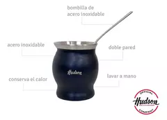 Mate Hudson De Acero Color Negro Copa - comprar online