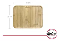 Set X2 Platos De Bambu Asado Rectangular Madera 21x26cm Hudson en internet