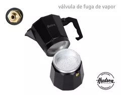 Cafetera Aluminio Hudson Black Estilo Italiana 6 Pocillos - AMODO ORDEN