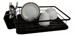 Secaplatos Escurridor Acero Hudson 1 Piso Bandeja Cocina Color Negro Sp10 - AMODO ORDEN