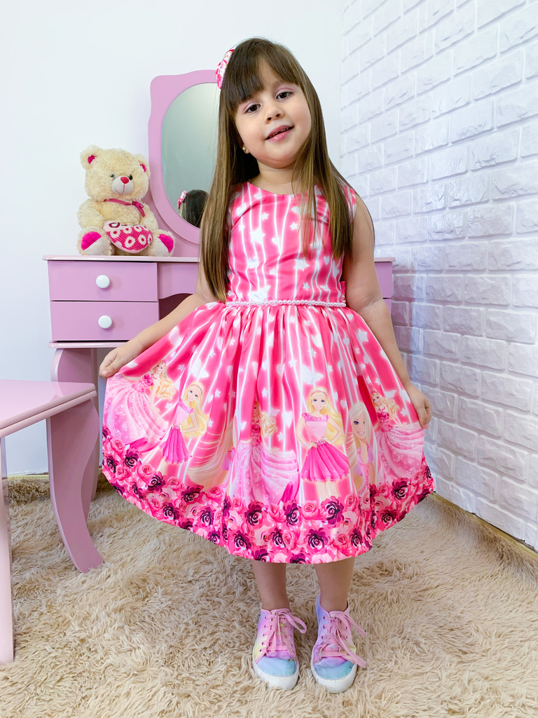 Vestido Barbie Super luxo - Toda Encanto