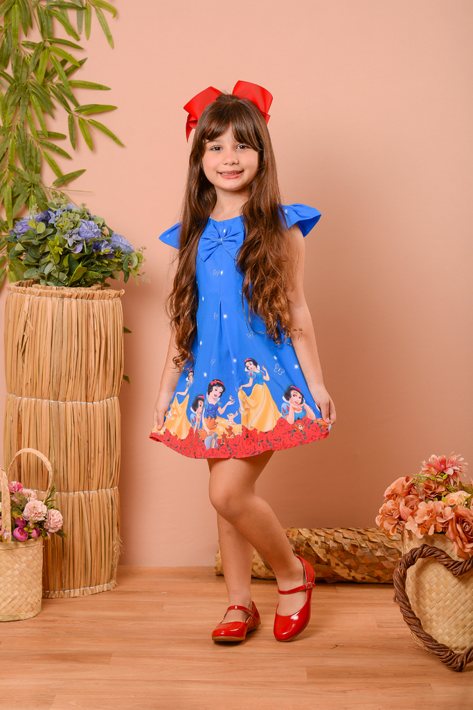 Vestido Trapézio Infantil Princesinha Sofia