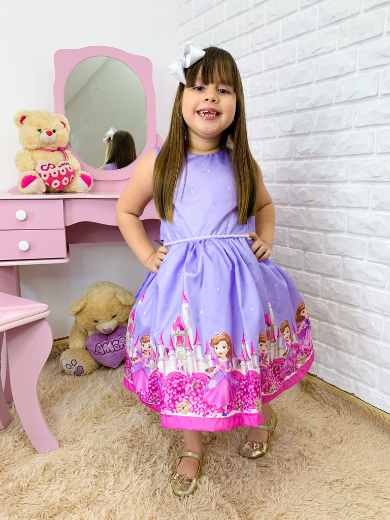 Vestido Princesinha Sofia - Comprar em Sempre Shopp