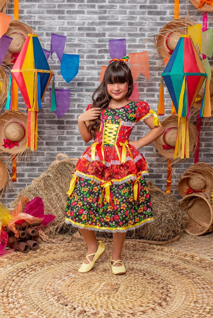 Vestido Trapézio Princesa Sofia - Polly Kids