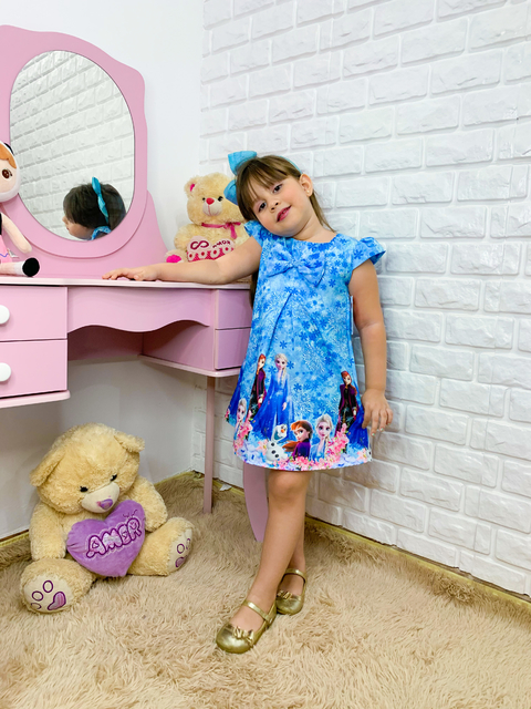 Vestido Trapézio Princesa Sofia - Polly Kids