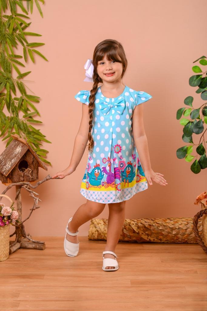 Vestido Trap zio Galinha Pintadinha Polly Kids