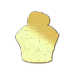 Aplique em acrílico espelhado Cupcake - (ap-161) Kit 10 unid