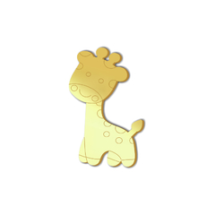 Aplique em acrílico espelhado Girafa- (ap- 356) Kit 10 unid
