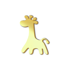 Aplique em acrílico espelhado Girafa- (ap- 288) Kit 10 unid