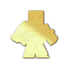 Aplique em acrílico espelhado Minecraft - (ap- 170) Kit 10 unid